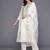 Women embroidered thread work pure cotton kurta with trousers & with dupatta