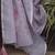 Lavender & pink floral embroidered thread work linen kurta set