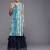 Women blue dyed kurta with sharara
