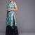 Women blue dyed kurta with sharara