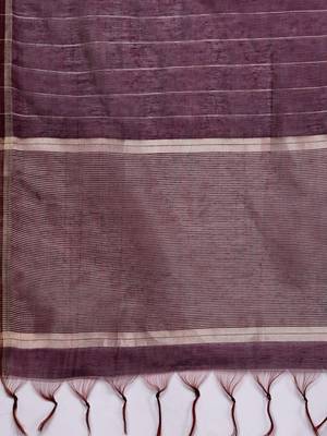 Women purple yoke design kurta with palazzos & with dupatta 5