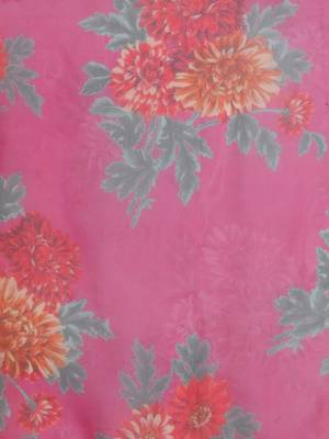 Floral embroidered thread work kurta with trousers & dupatta 5