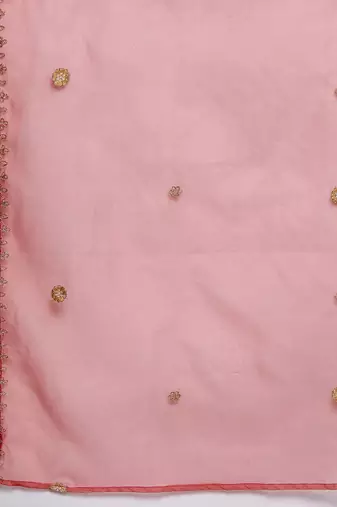 Women floral embroidered regular sequinned kurta with trousers & with dupatta