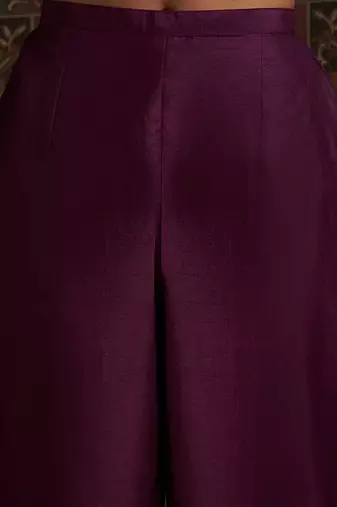 Yoke design embroidered regular kurta with trousers & with dupatta