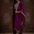 Yoke design embroidered regular kurta with trousers & with dupatta
