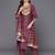 Embroidered regular sequinned kurta with trousers & dupatta
