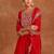 Floral embroidered regular sequinned kurta with palazzos & dupatta