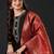 Ethnic motifs yoke design zari kurta & trousers with dupatta