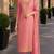 Peach viscose lotus simmer semi stitched suit with jacquard work