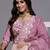 Women floral embroidered regular sequinned kurta with trousers & dupatta