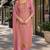 Pink viscose lotus simmer semi stitched suit with jacquard work