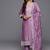Floral embroidered regular sequinned kurta with trousers & dupatta
