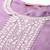 Floral embroidered regular sequinned kurta with trousers & dupatta