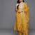 Floral embroidered regular sequinned kurta with trousers & dupatta
