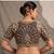 Black italian silk heavy embroidered readymade blouse with real mirror and zari work