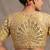 Gold italian silk heavy embroidered readymade blouse with real mirror and zari work