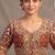 Rust italian silk heavy embroidered readymade blouse with real mirror and zari work