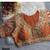 Rust italian silk heavy embroidered readymade blouse with real mirror and zari work