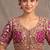 Magenta italian silk heavy embroidered readymade blouse with real mirror and zari work