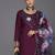 Women floral embroidered regular sequinned kurta with trousers & with dupatta