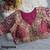 Magenta italian silk heavy embroidered readymade blouse with real mirror and zari work
