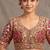 Maroon italian silk heavy embroidered readymade blouse with real mirror and zari work