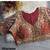 Maroon italian silk heavy embroidered readymade blouse with real mirror and zari work