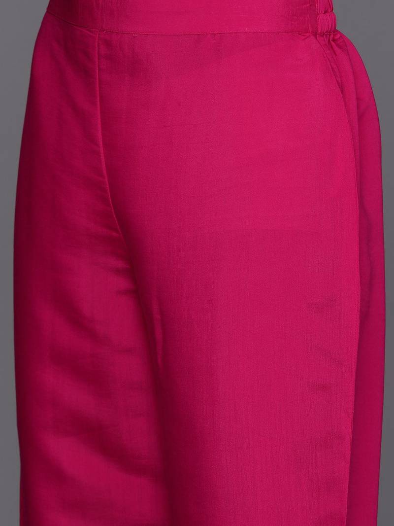 Women ethnic motifs yoke design regular sequinned kurta with trousers & dupatta