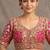 Ranipink italian silk heavy embroidered readymade blouse with real mirror and zari work