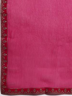 Women ethnic motifs yoke design sequinned kurta with trousers & dupatta 4