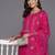 Women floral yoke design regular sequinned kurta with trousers & dupatta