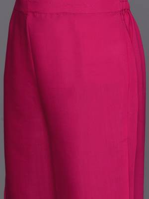 Women floral yoke design sequinned kurta with trousers & dupatta 3