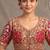 Red italian silk heavy embroidered readymade blouse with real mirror and zari work