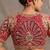 Red italian silk heavy embroidered readymade blouse with real mirror and zari work