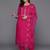 Women floral yoke design regular sequinned kurta with trousers & dupatta