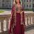 Red real premium silk stitched shrug suit with embroidery work