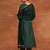 Embroidered chanderi silk kurta with trousers & dupatta