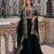 Black real premium silk stitched shrug suit with embroidery work