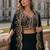 Black real premium silk stitched shrug suit with embroidery work
