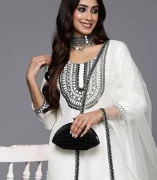 Women floral embroidered regular thread work kurta with trousers & with dupatta