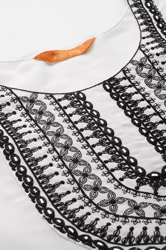Women floral embroidered regular thread work kurta with trousers & with dupatta