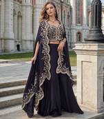 Purple real premium silk stitched shrug suit with embroidery work