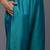Women teal floral embroidered regular thread work kurta with trousers & with dupatta