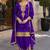 Purple chinon readymade suit with embroidery coding & sequence work