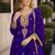 Purple chinon readymade suit with embroidery coding & sequence work