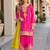 Pink chinon readymade suit with embroidery coding & sequence work