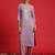Ethnic motifs embroidered sequinned straight kurta & trousers with dupatta