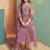 Floral embroidered regular thread work kurta with trousers & dupatta