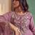 Floral embroidered regular thread work kurta with trousers & dupatta