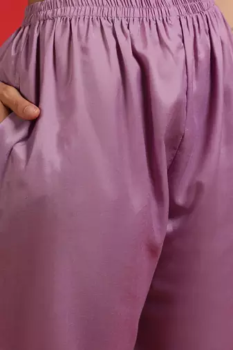 Floral embroidered sequinned kurta with trousers & dupatta